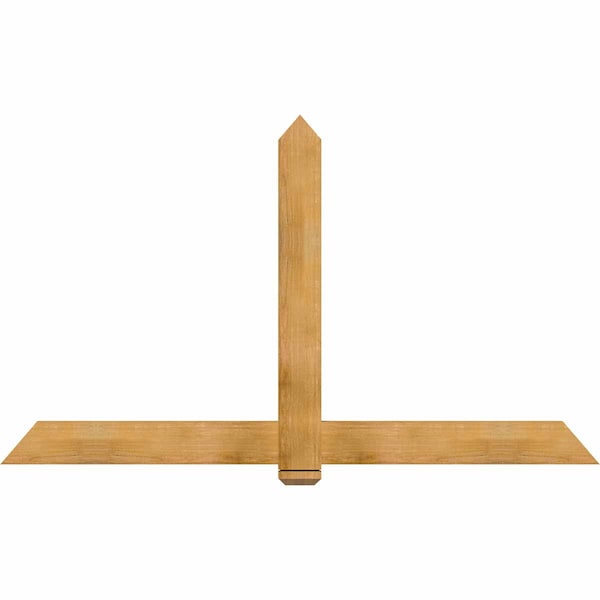Ekena Millwork Eugene Rough Sawn Timber Gable Bracket, Western Red Cedar, 84"W x 49"H x 2"D x 6"F, 14/12 Pitch GBW084X49X0206EUG00RWR - main